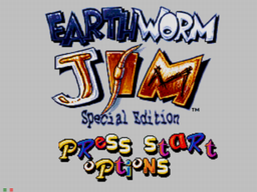 Earthworm Jim Special Edition title screen for Sega Mega CD